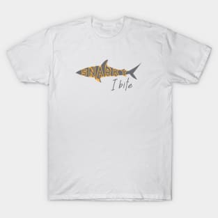 Funny Snarky I Bite Shark T-Shirt